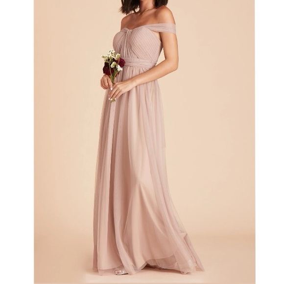 Birdy Grey Sandy Taupe Tulle Tan Strapless Christina Convertible Formal Dress - Picture 15 of 15